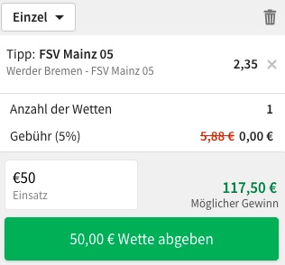 Werder Mainz Quoten Tipico