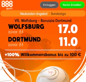 Wolfsburg Dortmund Boost 888sport