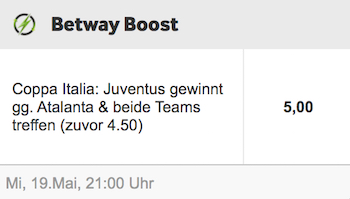 Betway Juventus Boost