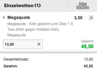 Betway Köln Super Boost Kiel