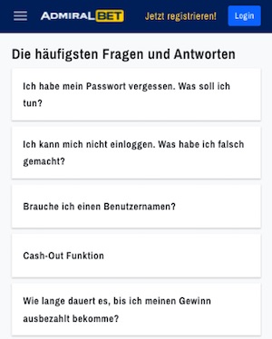 Admiralbet FAQ