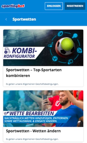 Angebote bei Sportingbet