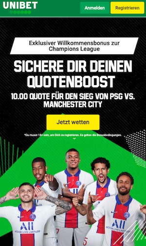 Paris SG Quotenboost Bedingungen