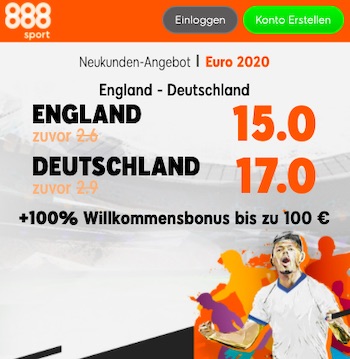 Deutschland England Boost 888sport
