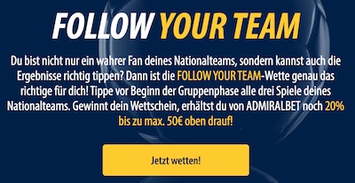 Admiralbet follow your team