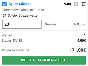 Betano EM Torjaeger Tipp Mbappe