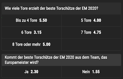 Bwin Spezial Wetten EM 2021