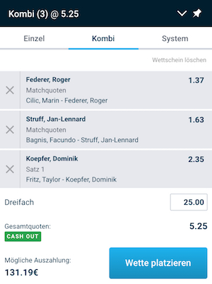 Mybet French Open Kombi Quoten