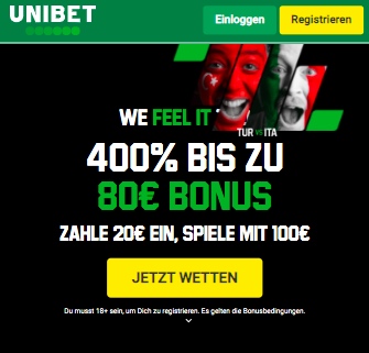 Unibet Tuerkei Italien Bonus