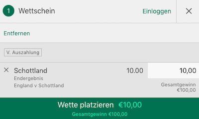 England Schottland Bet365