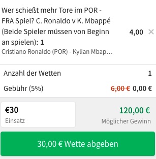 Ronaldo Mbappé Torschützen Duell Tipico