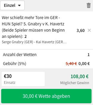 Havertz EM Torschütze Tipico