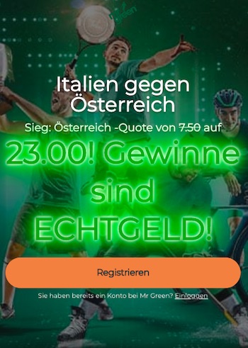 Österreich Italien Boost Mr Green