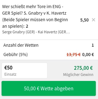 Gnabry Havertz Torschützen Duell Tipico
