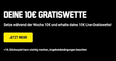 10 euro Live Gratiswette Unibet