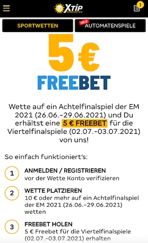 event freebet slot