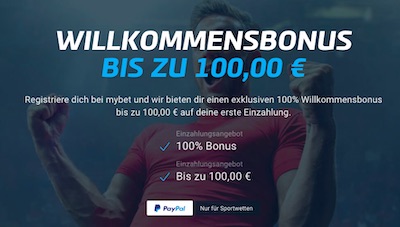 MyBet 100€ Willkommensbonus