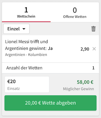 tipico argentinien kolumbien quoten