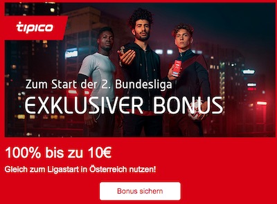 Tipico 2. Bundesliga Start 10 Euro gratis