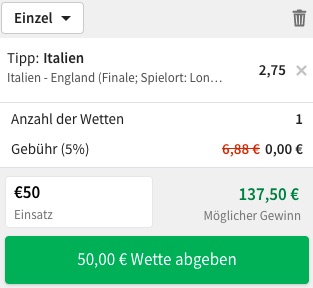 Italien England Quoten Tipico