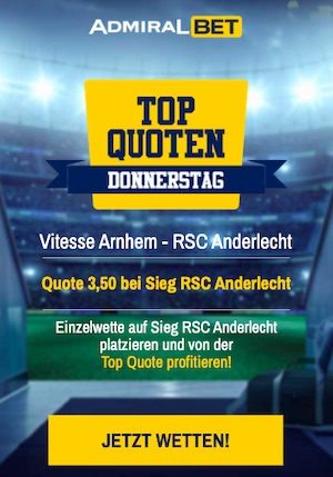 Anderlecht Admiralbet Topquoten Donnerstag