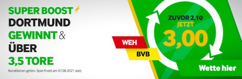 Wehen Wiesbaden Dortmund Super Boost Betway