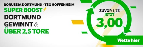 Dortmund Hoffenheim Boost Betway