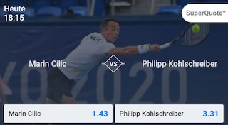 Betano US Open Kohlschreiber Quote