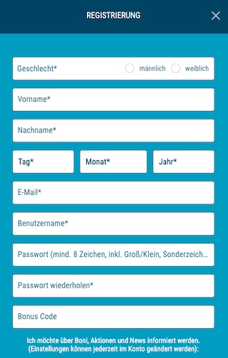 bei Sportwetten.de registrieren