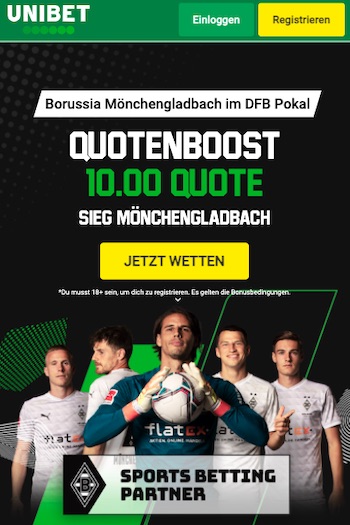 Gladbach DFB Pokal Quotenboost Unibet