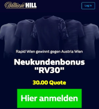 Rapid Quotenboost 30 vs Austria William Hill