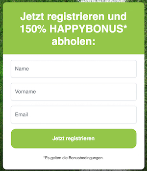 Happybet Registrierung