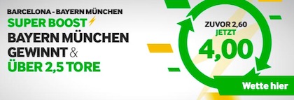 Bayern Quotenboost Betway