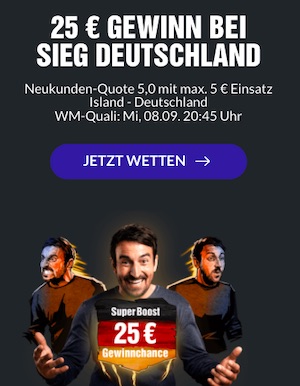 Island Deutschland Boost bei BildBet