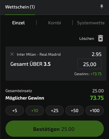 mobilebet gratiswette champions League