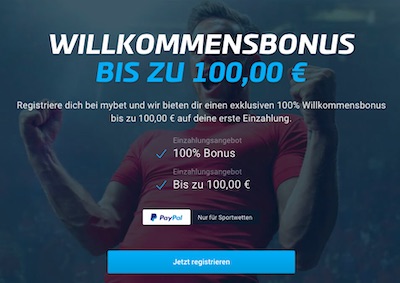 Mybet 100 Euro Willkommensbonus