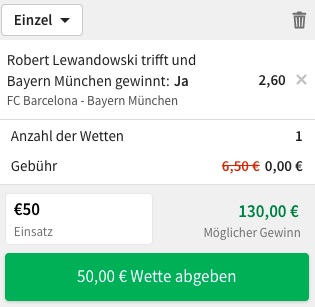 Barca Bayern Quote Lewandowski Tor