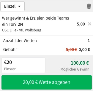 Lille Wolfsburg Tipico Quoten