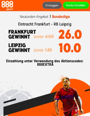 Frankfurt Leipzig Quoten 888sport