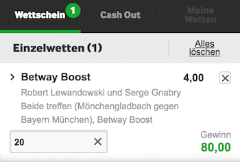 Betway Quoten Boost Bayern DFB Pokal