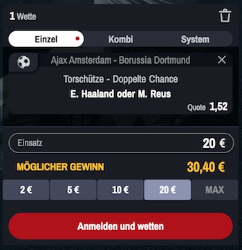 Winamax Haaland Quote CL
