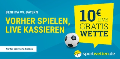 Sportwetten.de Benfica Bayern Gratiswette