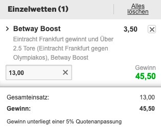 Frankfurt Olympiakos Quoten Betway