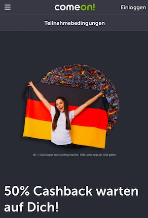Comeon WM Quali Cashback