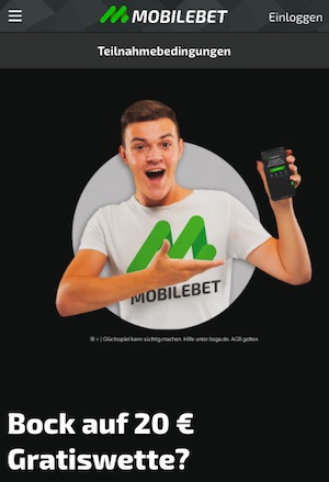 Mobilebet 20 Euro Gratiswette