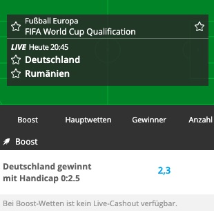 Deutschland Rumänien Boost Neobet