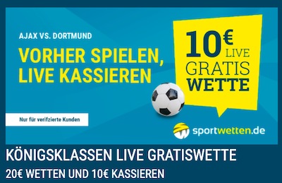 Ajax Dortmund Sportwetten.de Gratiswette