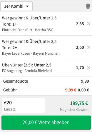 Bundesliga spieltag 8 sichere Wette Tipico