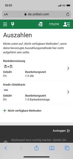 Unibet Auszahlung 