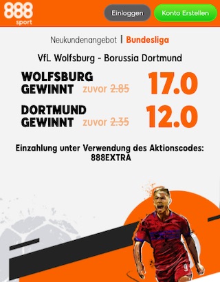 Wolfsburg - Dortmund Boost 888sport